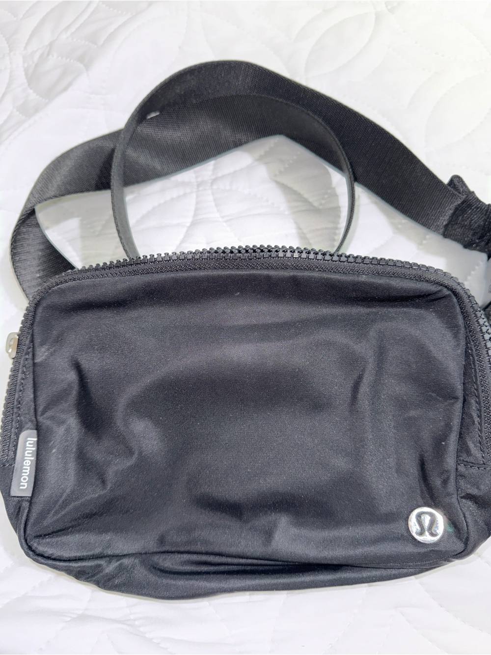 lululemon athletica Black Belt Bag with Adjustable Strap